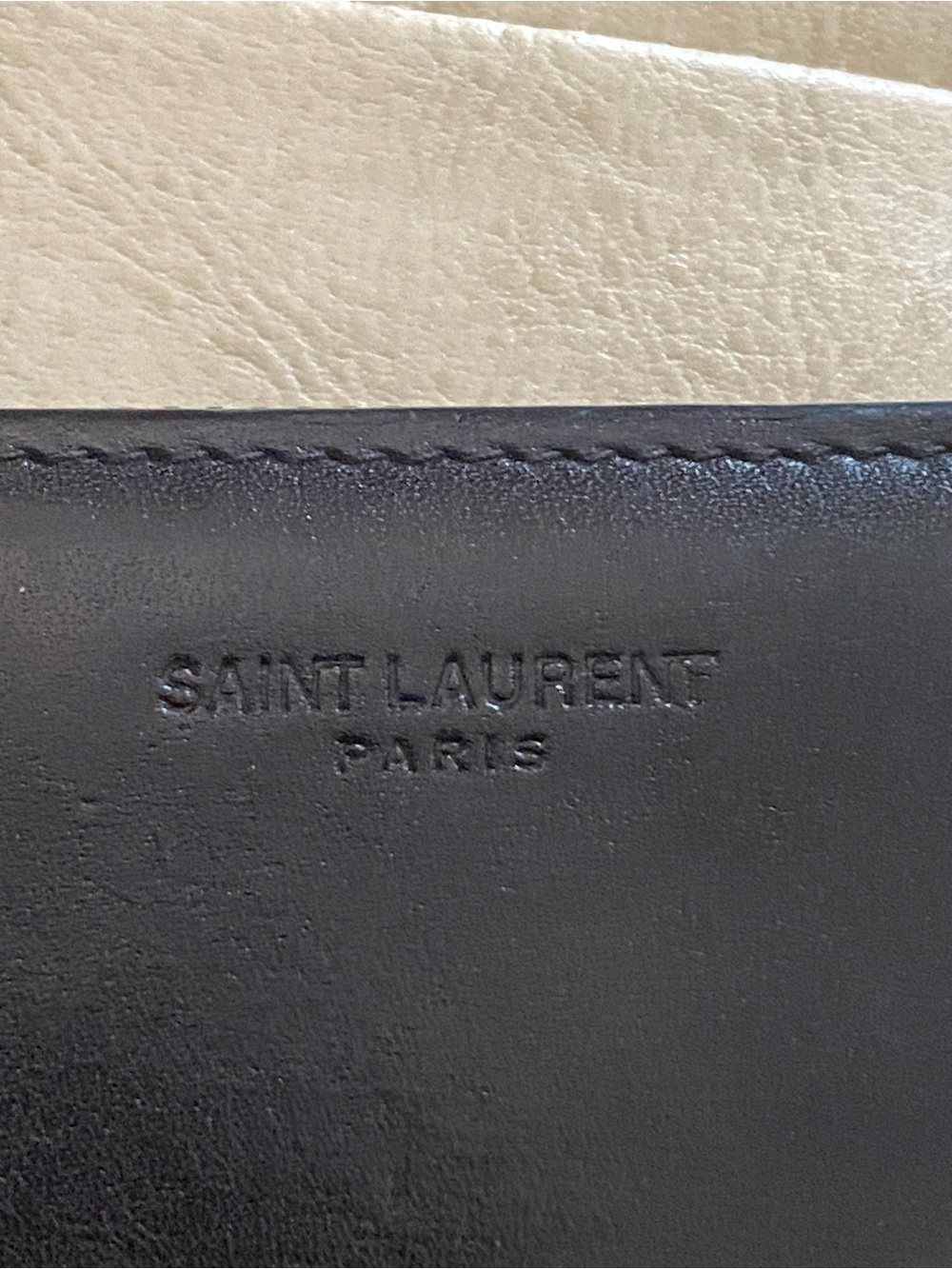 Saint Laurent Paris Black Leather unisex wallet